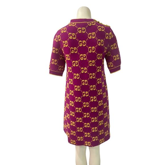 Gucci Wool GG Boucle Sweater Mini Dress Small Logo Monogram - Picture 7 of 10